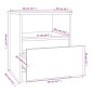 vidaXL Mesita de noche madera de ingeniería roble ahumado 40x40x50 cm