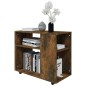 vidaXL Mesa auxiliar madera contrachapada roble ahumado 70x35x55 cm vidaXL Mesa auxiliar madera contrachapada roble ahumado 70x35x55 cm