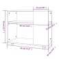 vidaXL Mesa auxiliar madera contrachapada roble ahumado 70x35x55 cm vidaXL Mesa auxiliar madera contrachapada roble ahumado 70x35x55 cm
