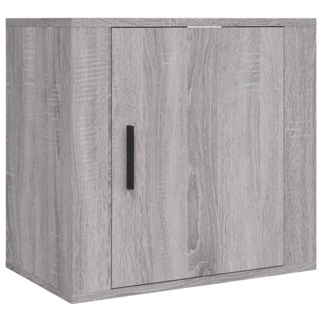 vidaXL Mesita de noche de pared gris Sonoma 50x30x47 cm