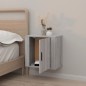 vidaXL Mesita de noche de pared gris Sonoma 50x30x47 cm