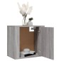 vidaXL Mesita de noche de pared gris Sonoma 50x30x47 cm