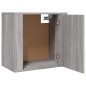 vidaXL Mesita de noche de pared gris Sonoma 50x30x47 cm