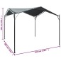 vidaXL Cenador carpa de acero gris antracita 3x3 m vidaXL Cenador carpa de acero gris antracita 3x3 m