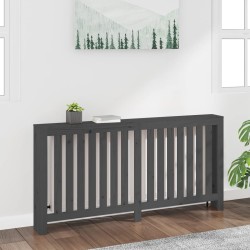 vidaXL Cubierta de radiador madera maciza de pino gris 169x19x84 cm