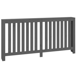 vidaXL Cubierta de radiador madera maciza de pino gris 169x19x84 cm