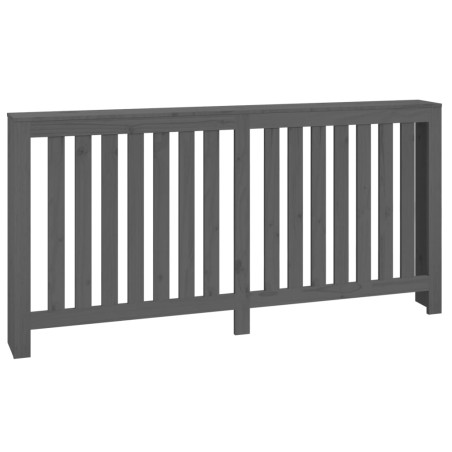 vidaXL Cubierta de radiador madera maciza de pino gris 169x19x84 cm