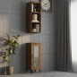 vidaXL Armario pared madera contrachapada marrón roble 34,5x32,5x90 cm