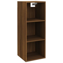 vidaXL Armario pared madera contrachapada marrón roble 34,5x32,5x90 cm