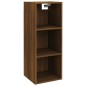 vidaXL Armario pared madera contrachapada marrón roble 34,5x32,5x90 cm