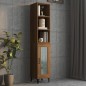 vidaXL Armario pared madera contrachapada marrón roble 34,5x32,5x90 cm