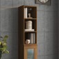 vidaXL Armario pared madera contrachapada marrón roble 34,5x32,5x90 cm