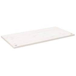 vidaXL Tablero de escritorio madera maciza pino blanco 110x60x2,5 cm