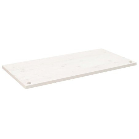 vidaXL Tablero de escritorio madera maciza pino blanco 110x60x2,5 cm