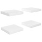 vidaXL Estante flotante de pared 4 uds MDF blanco brillo 23x23,5x3,8cm