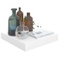 vidaXL Estante flotante de pared 4 uds MDF blanco brillo 23x23,5x3,8cm