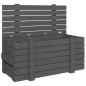 vidaXL Caja de almacenaje madera maciza de pino gris 91x40,5x42 cm