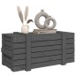 vidaXL Caja de almacenaje madera maciza de pino gris 91x40,5x42 cm