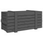 vidaXL Caja de almacenaje madera maciza de pino gris 91x40,5x42 cm