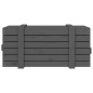 vidaXL Caja de almacenaje madera maciza de pino gris 91x40,5x42 cm