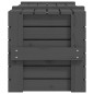 vidaXL Caja de almacenaje madera maciza de pino gris 91x40,5x42 cm