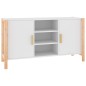 vidaXL Aparador de madera contrachapada blanco 107x38x60 cm vidaXL Aparador de madera contrachapada blanco 107x38x60 cm