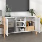 vidaXL Aparador de madera contrachapada blanco 107x38x60 cm vidaXL Aparador de madera contrachapada blanco 107x38x60 cm