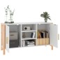 vidaXL Aparador de madera contrachapada blanco 107x38x60 cm vidaXL Aparador de madera contrachapada blanco 107x38x60 cm