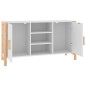 vidaXL Aparador de madera contrachapada blanco 107x38x60 cm vidaXL Aparador de madera contrachapada blanco 107x38x60 cm