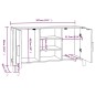 vidaXL Aparador de madera contrachapada blanco 107x38x60 cm vidaXL Aparador de madera contrachapada blanco 107x38x60 cm