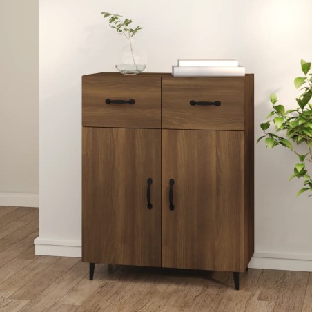 vidaXL Aparador de madera de ingeniería marrón roble 69,5x34x90 cm