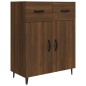 vidaXL Aparador de madera de ingeniería marrón roble 69,5x34x90 cm vidaXL Aparador de madera de ingeniería marrón roble 69,5x34x90 cm