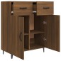 vidaXL Aparador de madera de ingeniería marrón roble 69,5x34x90 cm vidaXL Aparador de madera de ingeniería marrón roble 69,5x34x90 cm