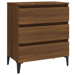 vidaXL Aparador de madera contrachapada roble marrón 60x35x69 cm