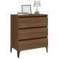 vidaXL Aparador de madera contrachapada roble marrón 60x35x69 cm vidaXL Aparador de madera contrachapada roble marrón 60x35x69 cm