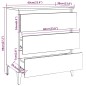 vidaXL Aparador de madera contrachapada roble marrón 60x35x69 cm vidaXL Aparador de madera contrachapada roble marrón 60x35x69 cm