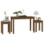vidaXL Mesas apilables 3 piezas madera maciza de pino marrón miel vidaXL Mesas apilables 3 piezas madera maciza de pino marrón miel
