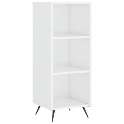 vidaXL Estantería madera de ingeniería blanco brillo 34,5x32,5x90 cm