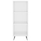 vidaXL Estantería madera de ingeniería blanco brillo 34,5x32,5x90 cm vidaXL Estantería madera de ingeniería blanco brillo 34,5x32,5x90 cm