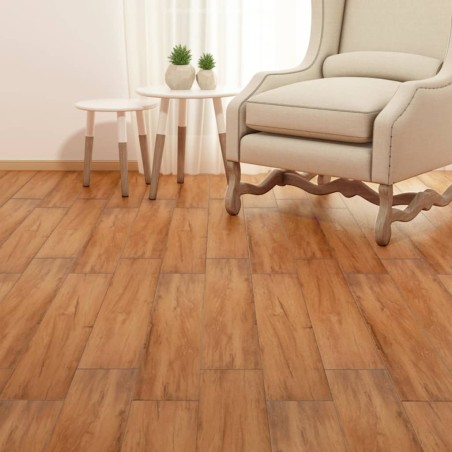 vidaXL Lamas para suelo de PVC autoadhesivas 5,21 m² 2mm olmo natural