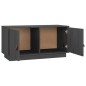 vidaXL Mueble de TV de madera maciza de pino gris 80x34x40 cm