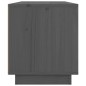 vidaXL Mueble de TV de madera maciza de pino gris 80x34x40 cm
