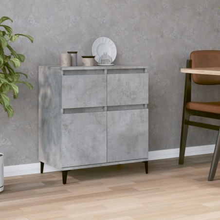 vidaXL Aparador de madera contrachapada gris hormigón 60x35x70 cm
