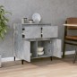 vidaXL Aparador de madera contrachapada gris hormigón 60x35x70 cm vidaXL Aparador de madera contrachapada gris hormigón 60x35x70 cm