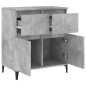vidaXL Aparador de madera contrachapada gris hormigón 60x35x70 cm vidaXL Aparador de madera contrachapada gris hormigón 60x35x70 cm