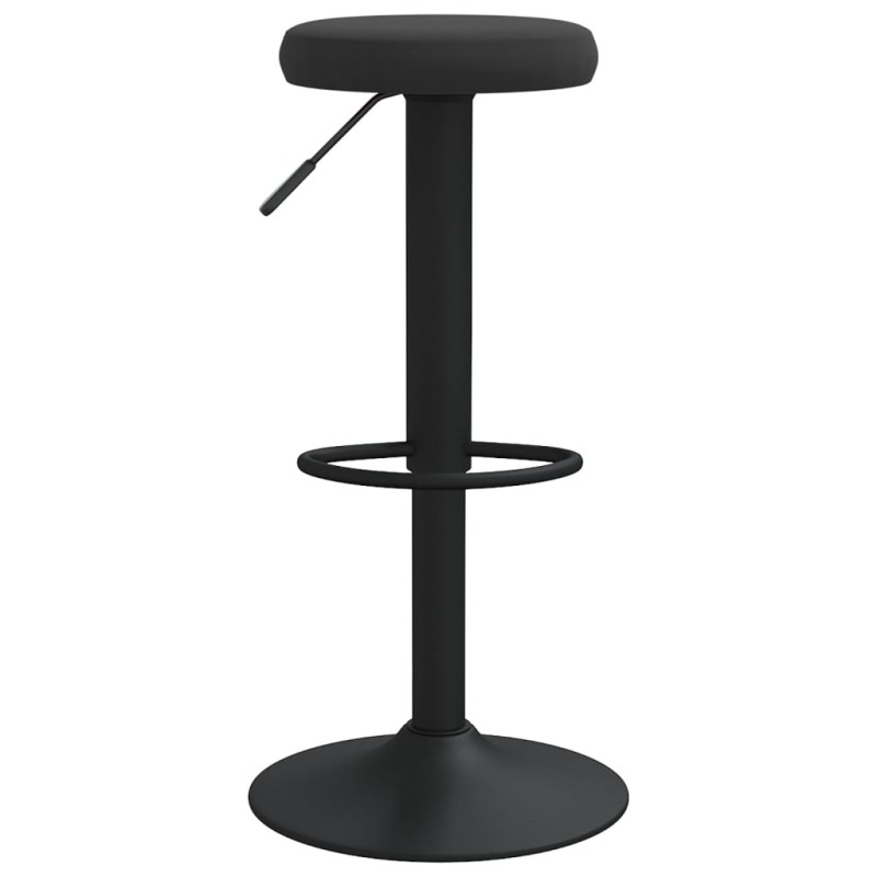 vidaXL Taburetes de cocina 2 unidades terciopelo negro vidaXL Taburetes de cocina 2 unidades terciopelo negro