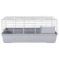 vidaXL Jaula de animales pequeños polipropileno metal gris 100x53x46cm vidaXL Jaula de animales pequeños polipropileno metal gris 100x53x46cm