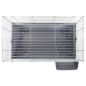 vidaXL Jaula de animales pequeños polipropileno metal gris 100x53x46cm vidaXL Jaula de animales pequeños polipropileno metal gris 100x53x46cm