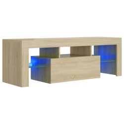 vidaXL Mueble de TV con luces LED roble Sonoma 120x35x40 cm
