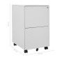 vidaXL Armario archivador acero gris claro 39x45x67 cm vidaXL Armario archivador acero gris claro 39x45x67 cm
